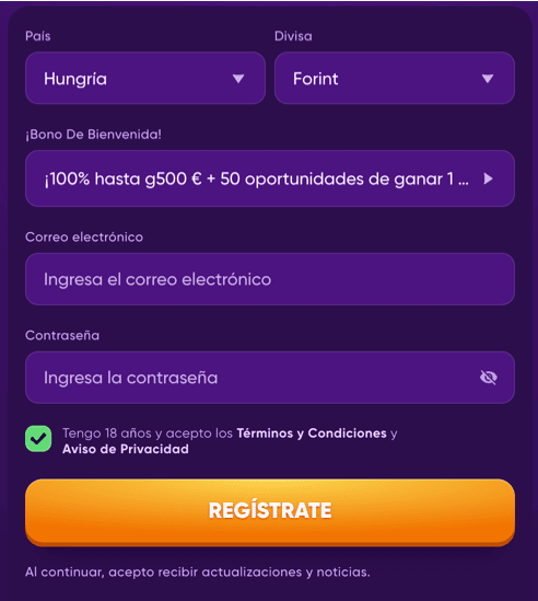 REGISTRO Kingmaker casino
